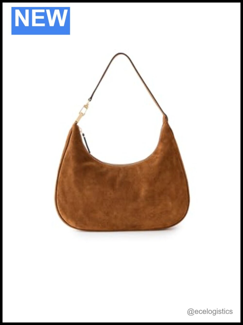 Suede Hobo Shoulder Bag Convertible Strap Zip Pockets